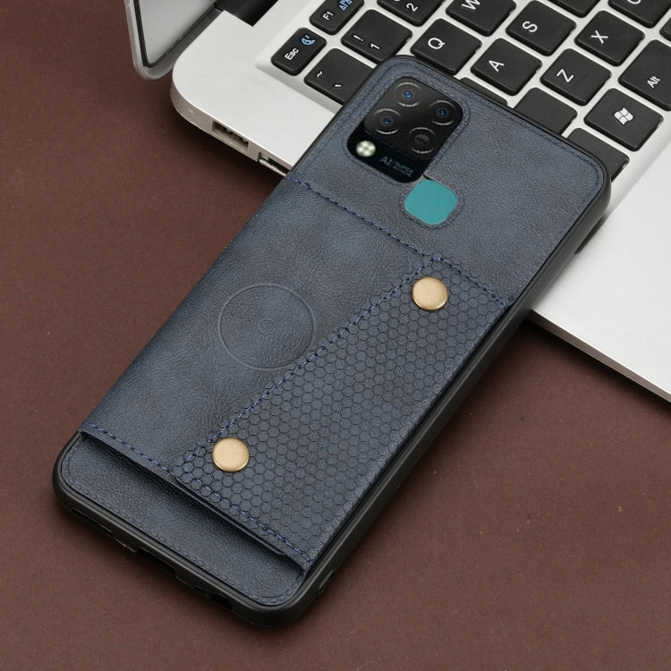 For Infinix Hot 10s Double Buckle PU + TPU Shockproof Magnetic Phone Case