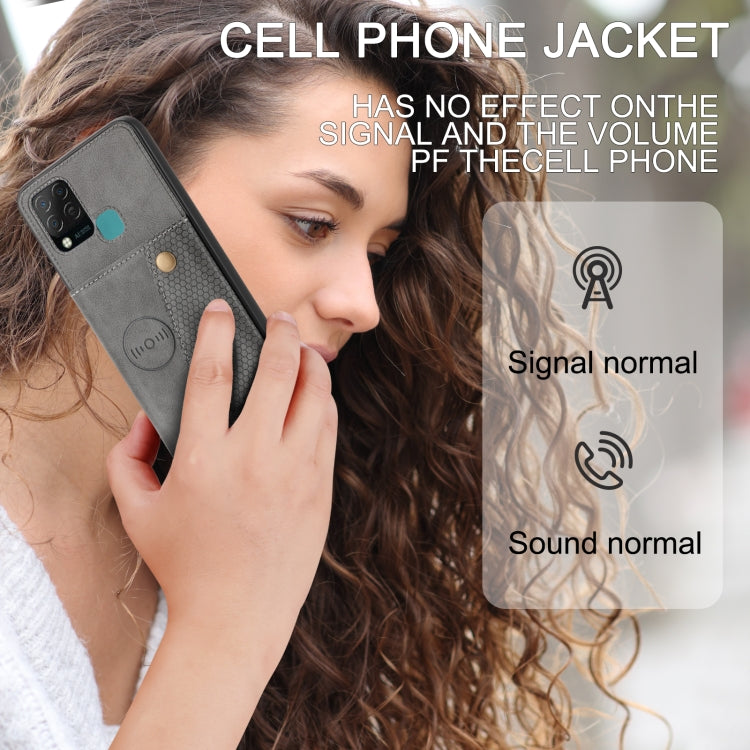 For Infinix Hot 10s Double Buckle PU + TPU Shockproof Magnetic Phone Case