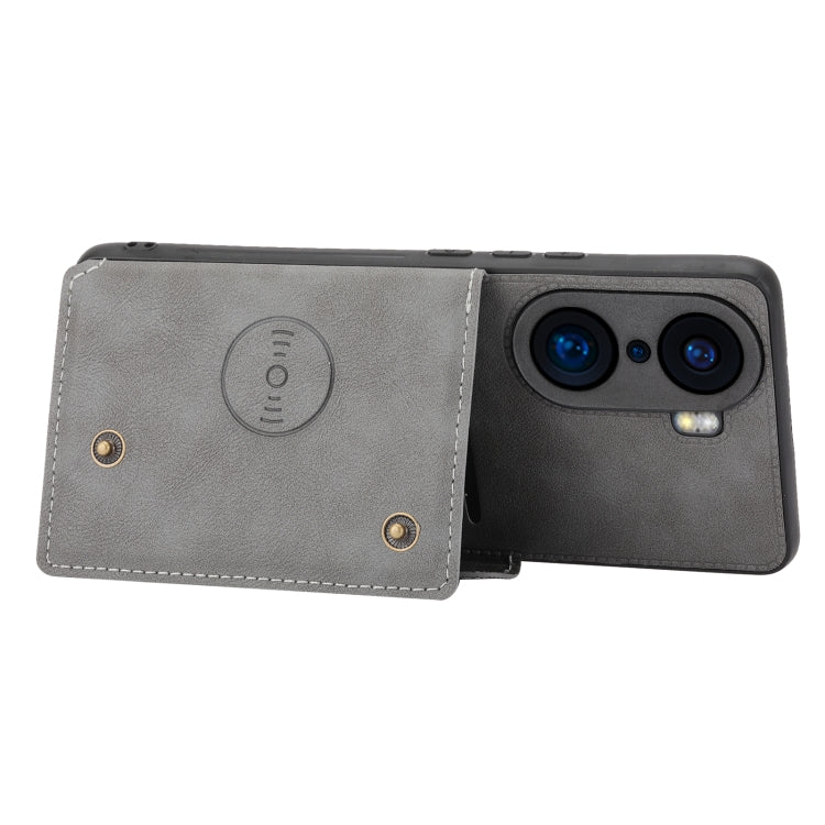 For Honor 60 Double Buckle PU + TPU Shockproof Magnetic Phone Case