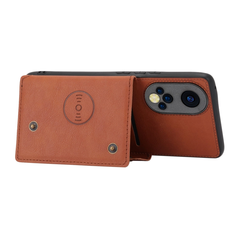 For Huawei Nova 9 Double Buckle PU + TPU Shockproof Magnetic Phone Case