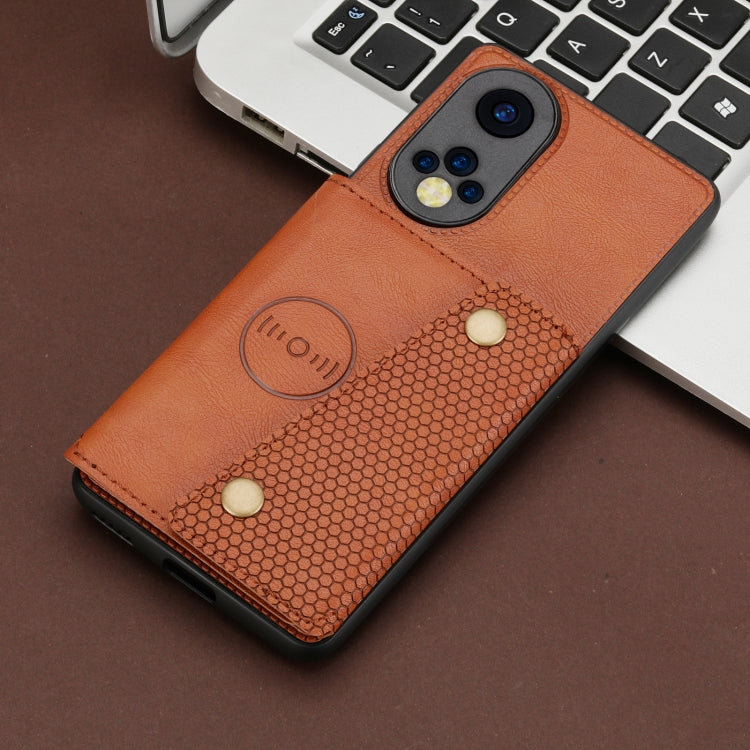 For Huawei Nova 9 Double Buckle PU + TPU Shockproof Magnetic Phone Case