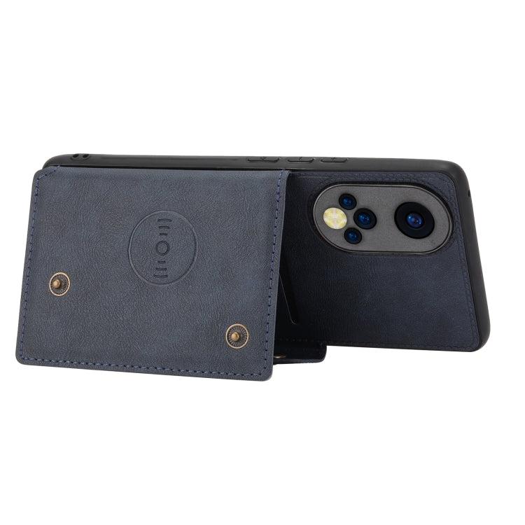 For Huawei Nova 9 Double Buckle PU + TPU Shockproof Magnetic Phone Case