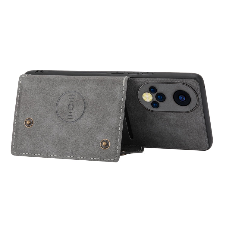 For Huawei Nova 9 Double Buckle PU + TPU Shockproof Magnetic Phone Case