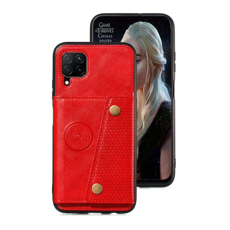 For Samsung Galaxy M32 4G Double Buckle PU + TPU Shockproof Magnetic Phone Case
