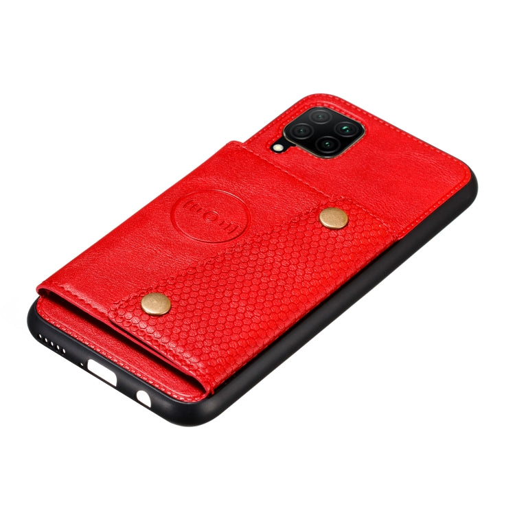 For Samsung Galaxy M32 4G Double Buckle PU + TPU Shockproof Magnetic Phone Case