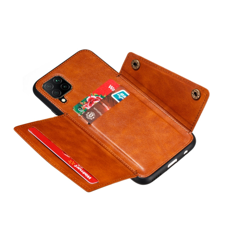 For Samsung Galaxy M32 4G Double Buckle PU + TPU Shockproof Magnetic Phone Case