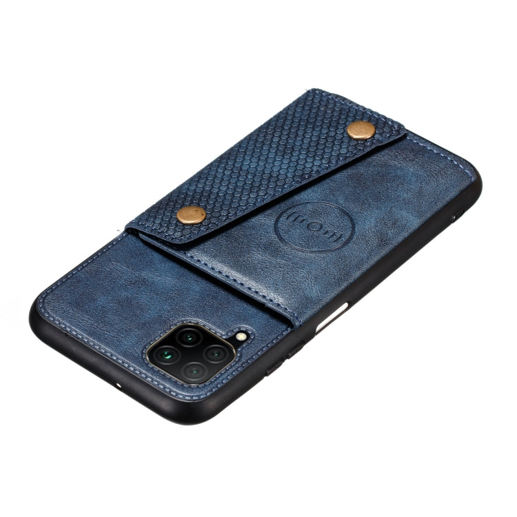 For Samsung Galaxy M32 4G Double Buckle PU + TPU Shockproof Magnetic Phone Case