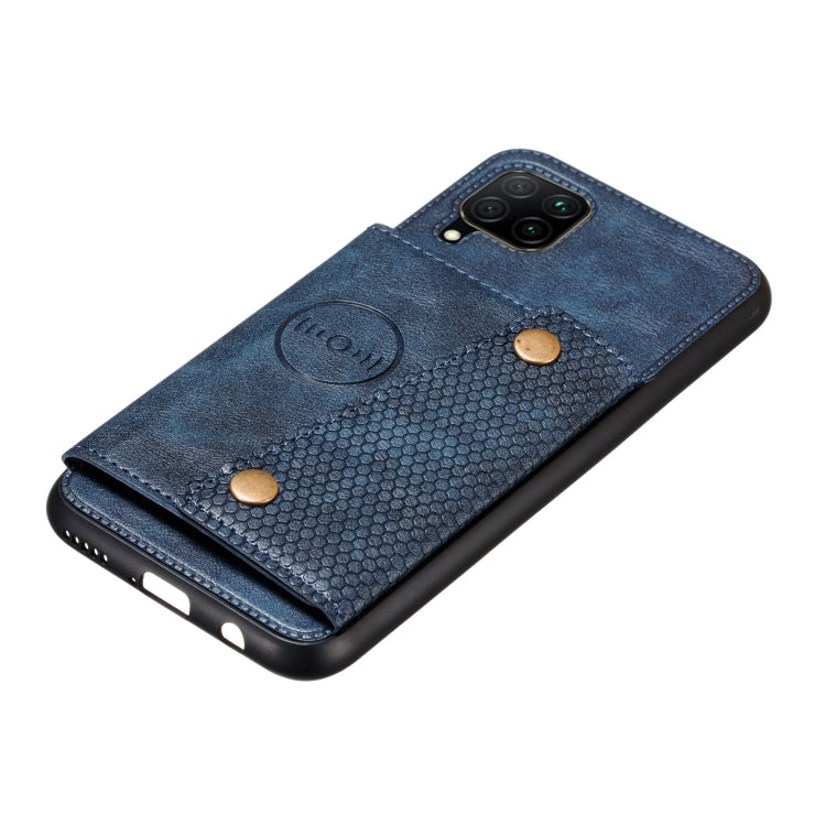 For Samsung Galaxy M32 4G Double Buckle PU + TPU Shockproof Magnetic Phone Case