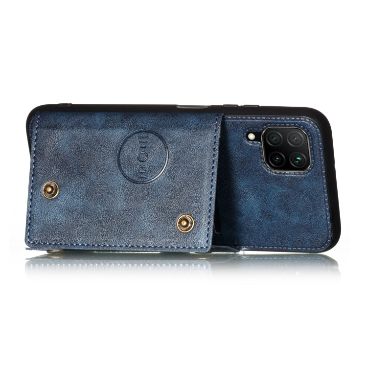 For Samsung Galaxy M32 4G Double Buckle PU + TPU Shockproof Magnetic Phone Case