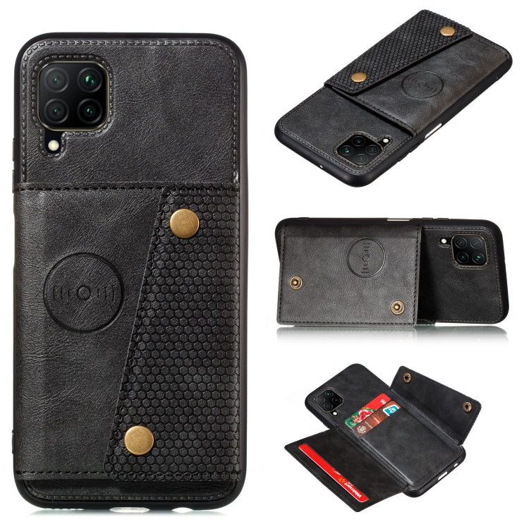 For Samsung Galaxy M32 4G Double Buckle PU + TPU Shockproof Magnetic Phone Case