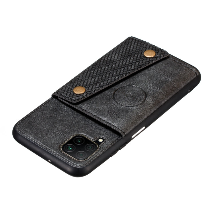 For Samsung Galaxy M32 4G Double Buckle PU + TPU Shockproof Magnetic Phone Case