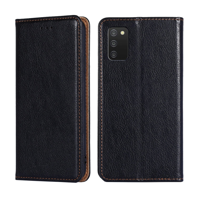 For Samsung Galaxy A03s 165.85mm Gloss Oil Solid Color Magnetic Leather Phone Case