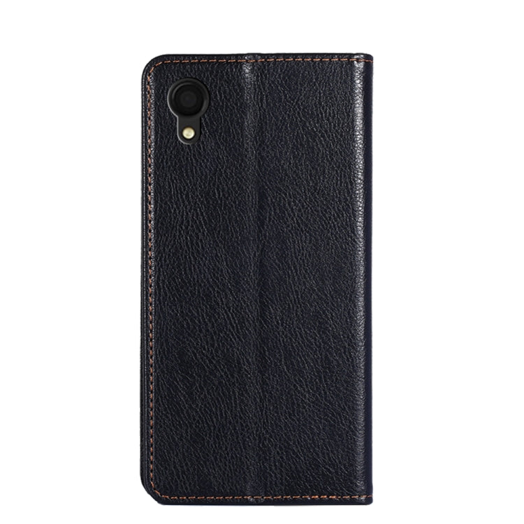 For Samsung Galaxy A22 5G Japan Gloss Oil Solid Color Magnetic Leather Phone Case