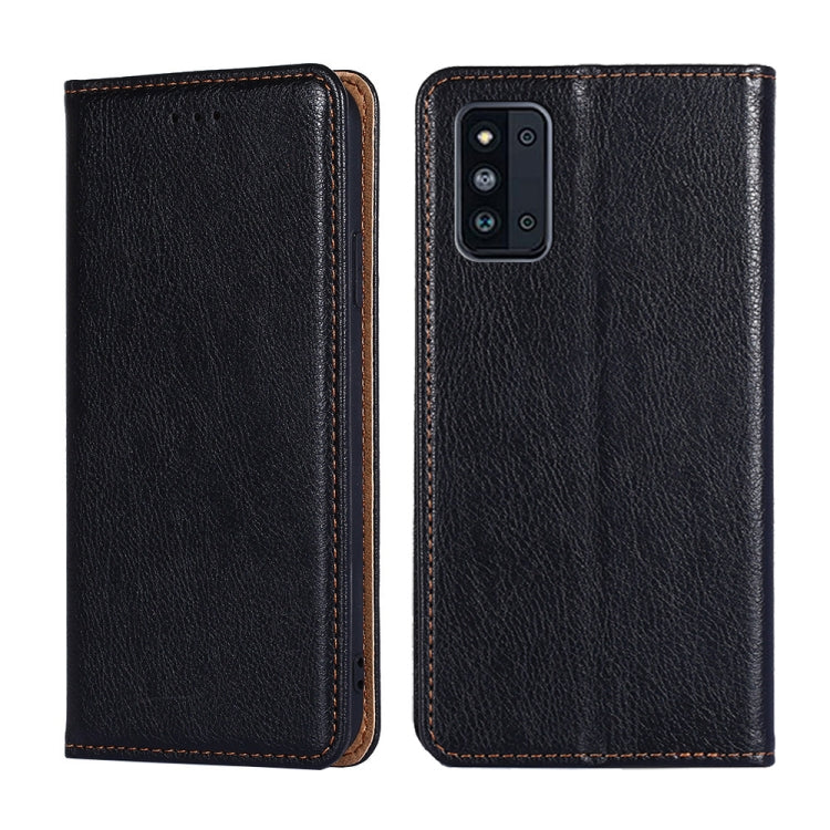 For Samsung Galaxy F52 5G Gloss Oil Solid Color Magnetic Leather Phone Case