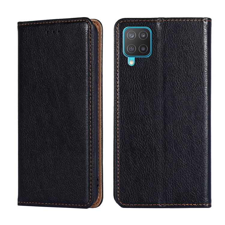 For Samsung Galaxy M12 / F12 Gloss Oil Solid Color Magnetic Leather Phone Case