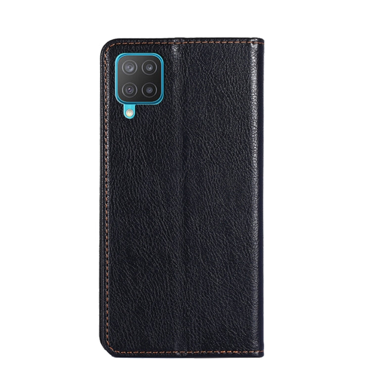 For Samsung Galaxy M12 / F12 Gloss Oil Solid Color Magnetic Leather Phone Case