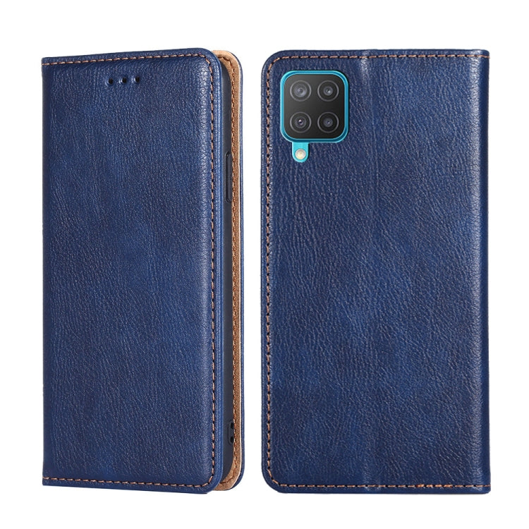 For Samsung Galaxy M12 / F12 Gloss Oil Solid Color Magnetic Leather Phone Case