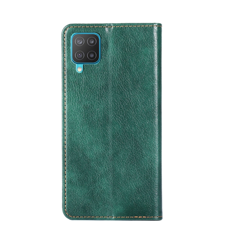 For Samsung Galaxy M12 / F12 Gloss Oil Solid Color Magnetic Leather Phone Case