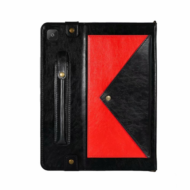 For Samsung Galaxy Tab A7 T500/T505 Envelope Color Matching Leather Tablet Case(Black Red)