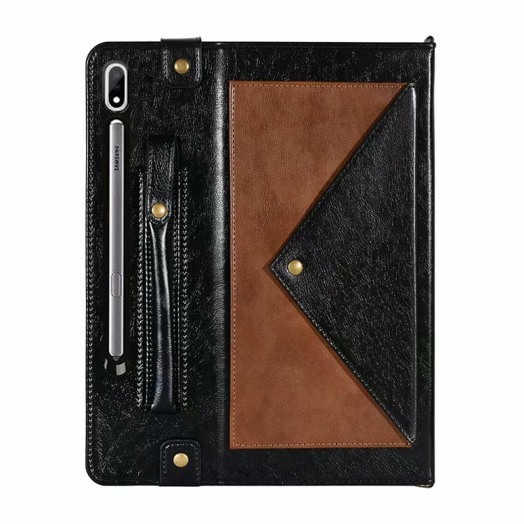 For Samsung Galaxy Tab S7 FE T730/T735 Envelope Color Matching Leather Tablet Case