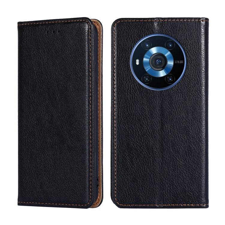 For Honor Magic3 Gloss Oil Solid Color Magnetic Leather Phone Case