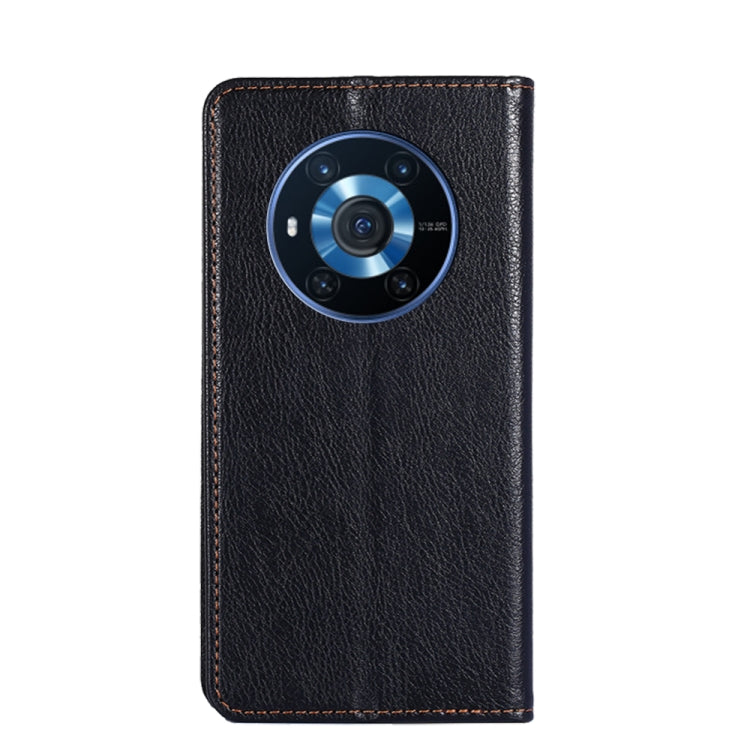 For Honor Magic3 Gloss Oil Solid Color Magnetic Leather Phone Case