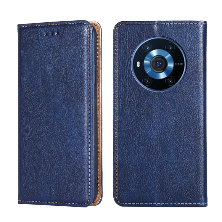 For Honor Magic3 Gloss Oil Solid Color Magnetic Leather Phone Case