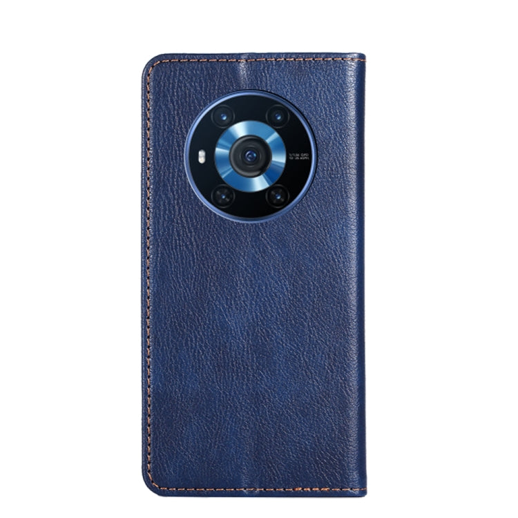 For Honor Magic3 Gloss Oil Solid Color Magnetic Leather Phone Case