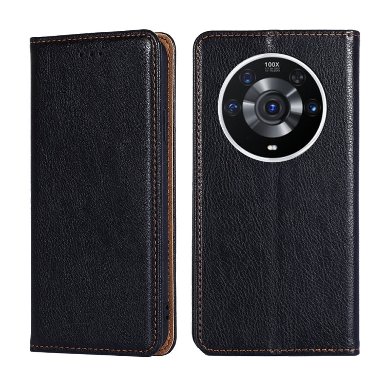 For Honor Magic3 Pro Gloss Oil Solid Color Magnetic Leather Phone Case