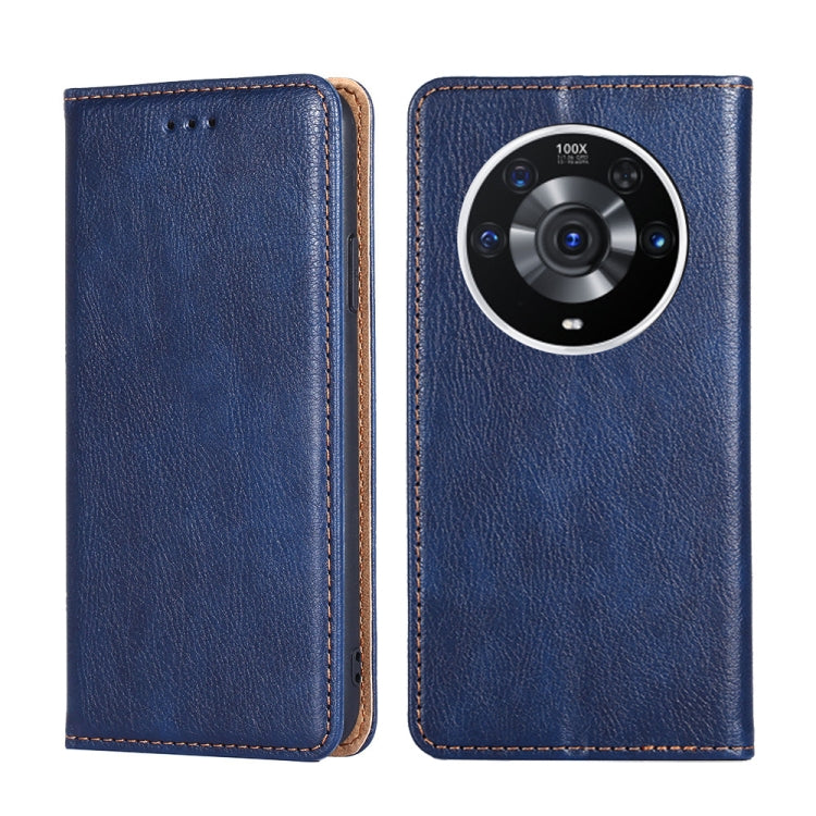 For Honor Magic3 Pro Gloss Oil Solid Color Magnetic Leather Phone Case