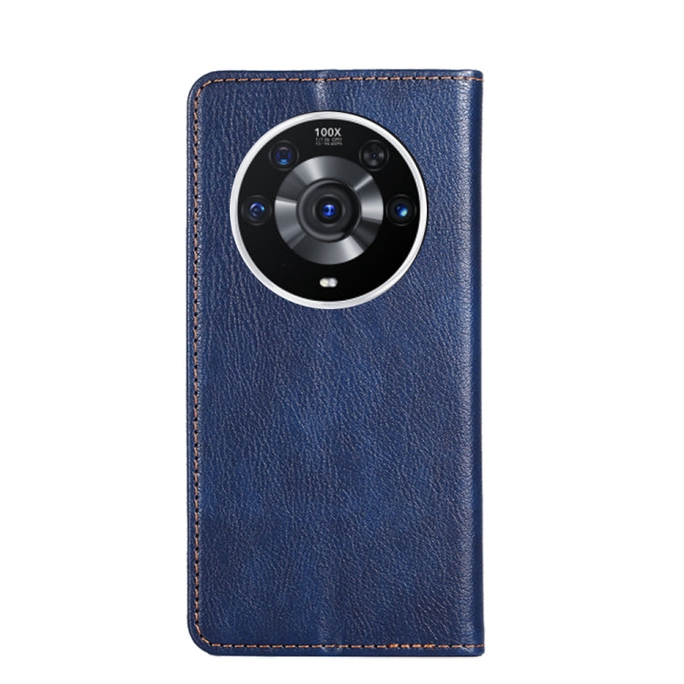 For Honor Magic3 Pro Gloss Oil Solid Color Magnetic Leather Phone Case