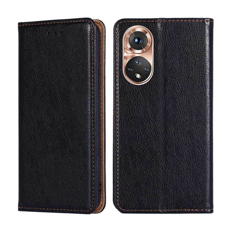 For Honor 50 Gloss Oil Solid Color Magnetic Leather Phone Case