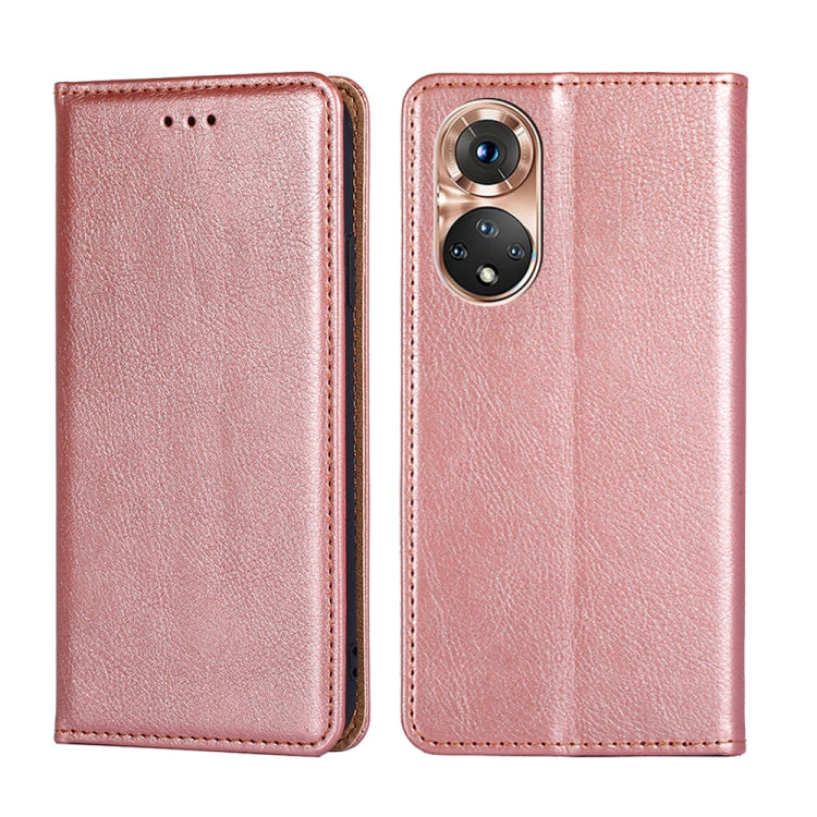 For Honor 50 Gloss Oil Solid Color Magnetic Leather Phone Case