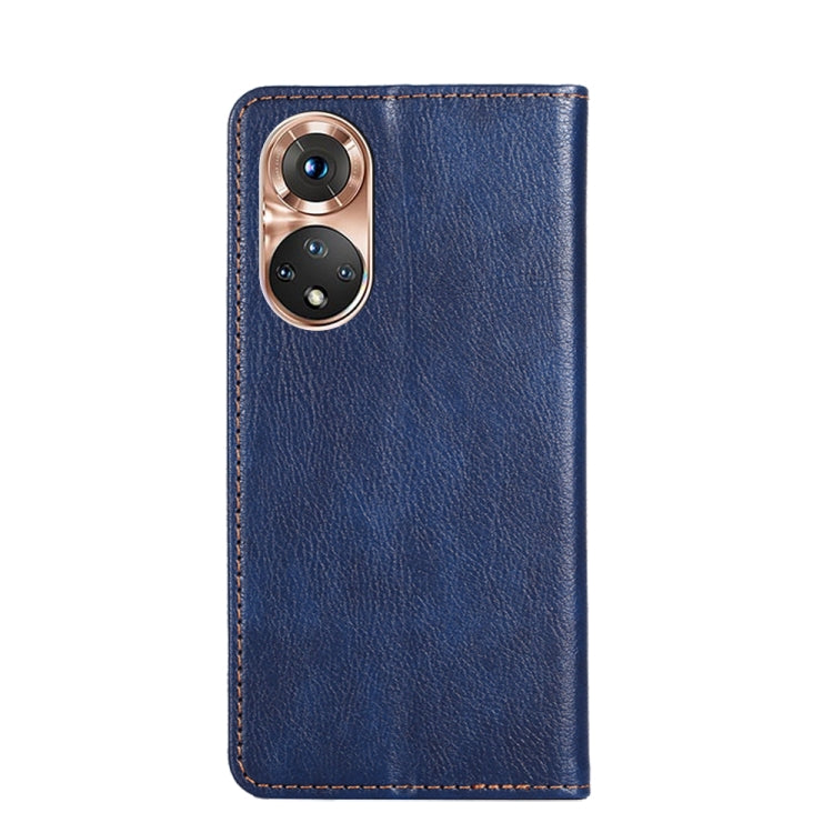 For Honor 50 Gloss Oil Solid Color Magnetic Leather Phone Case