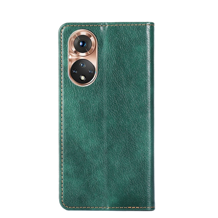 For Honor 50 Gloss Oil Solid Color Magnetic Leather Phone Case