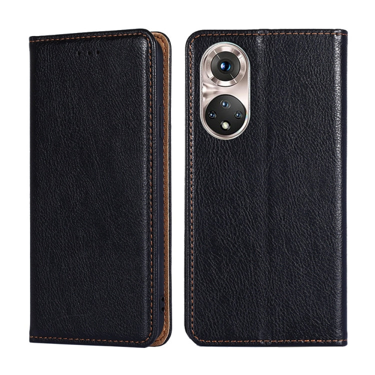 For Honor 50 Pro Gloss Oil Solid Color Magnetic Leather Phone Case