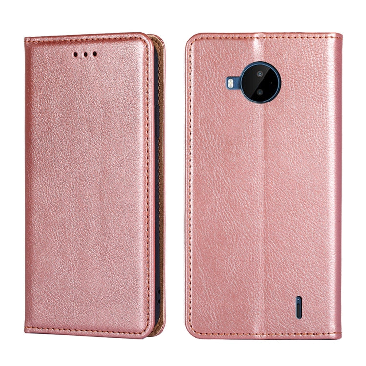 For Nokia C20 Plus Gloss Oil Solid Color Magnetic Leather Phone Case