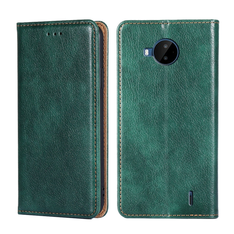 For Nokia C20 Plus Gloss Oil Solid Color Magnetic Leather Phone Case