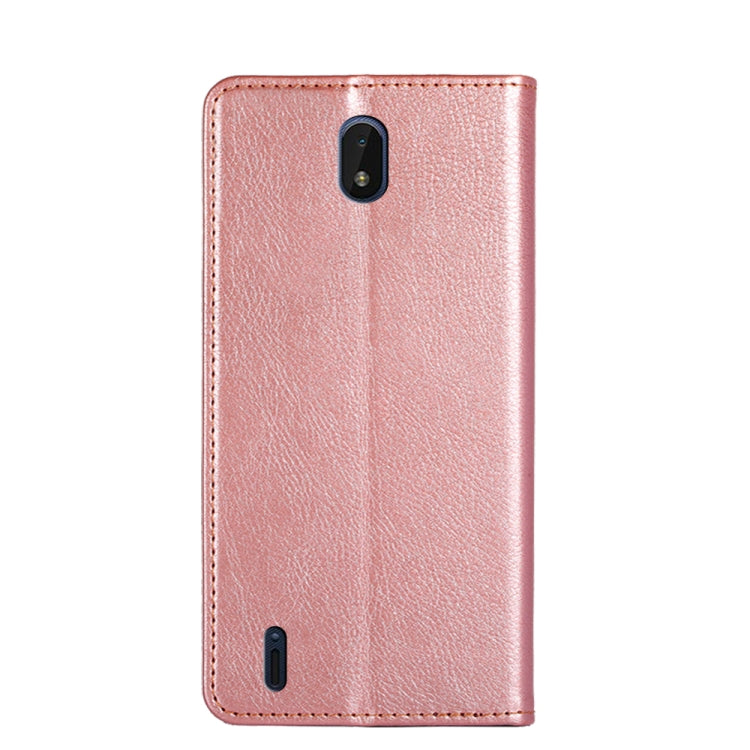 For Nokia C01 Plus / C1 2nd Edition Gloss Oil Solid Color Magnetic Leather Phone Case