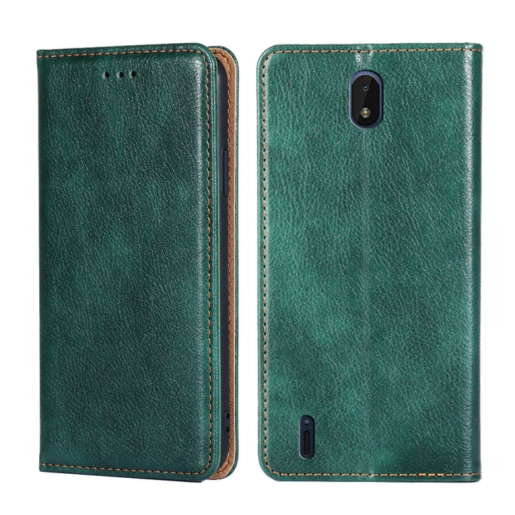 For Nokia C01 Plus / C1 2nd Edition Gloss Oil Solid Color Magnetic Leather Phone Case
