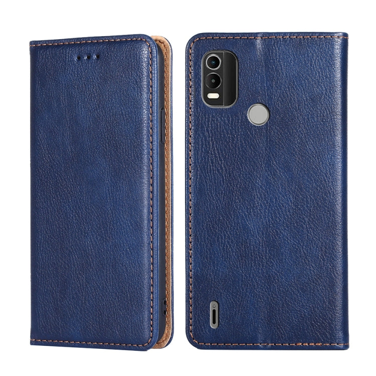 For Nokia C21 Plus Gloss Oil Solid Color Magnetic Leather Phone Case