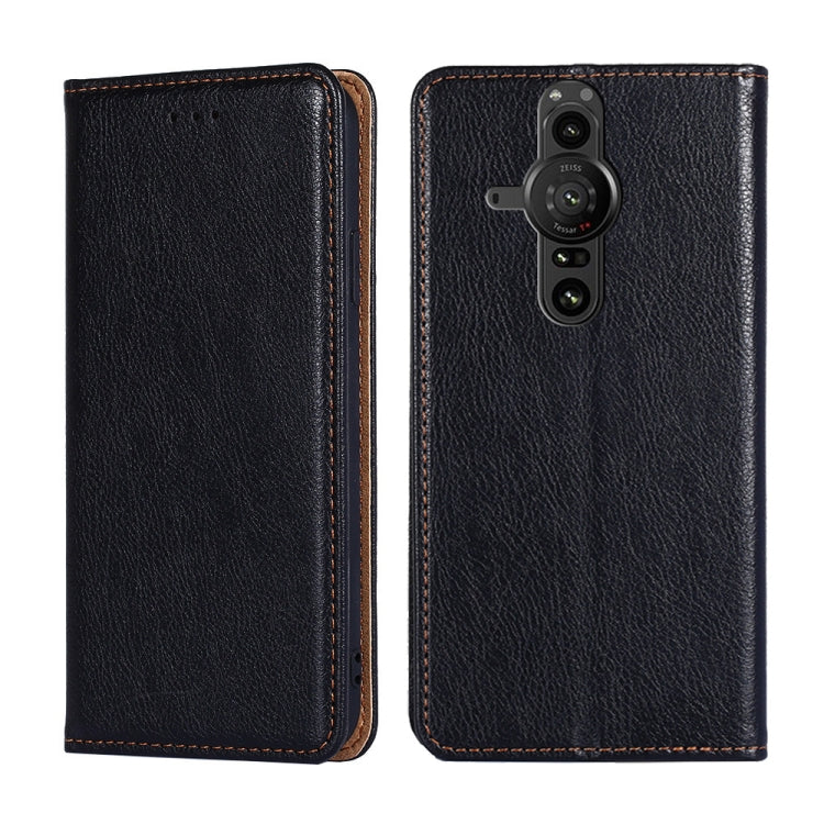 For Sony Xperia Pro-I Gloss Oil Solid Color Magnetic Leather Phone Case