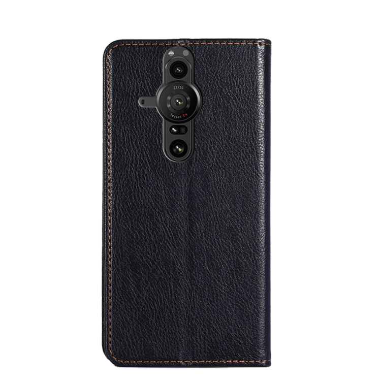 For Sony Xperia Pro-I Gloss Oil Solid Color Magnetic Leather Phone Case