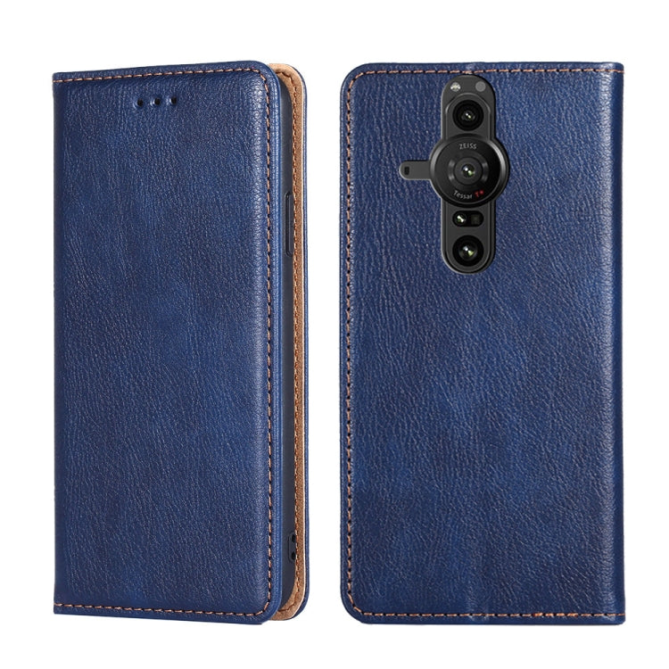 For Sony Xperia Pro-I Gloss Oil Solid Color Magnetic Leather Phone Case