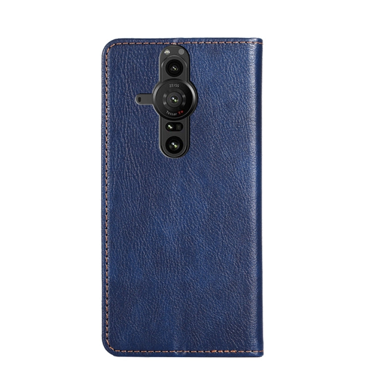 For Sony Xperia Pro-I Gloss Oil Solid Color Magnetic Leather Phone Case