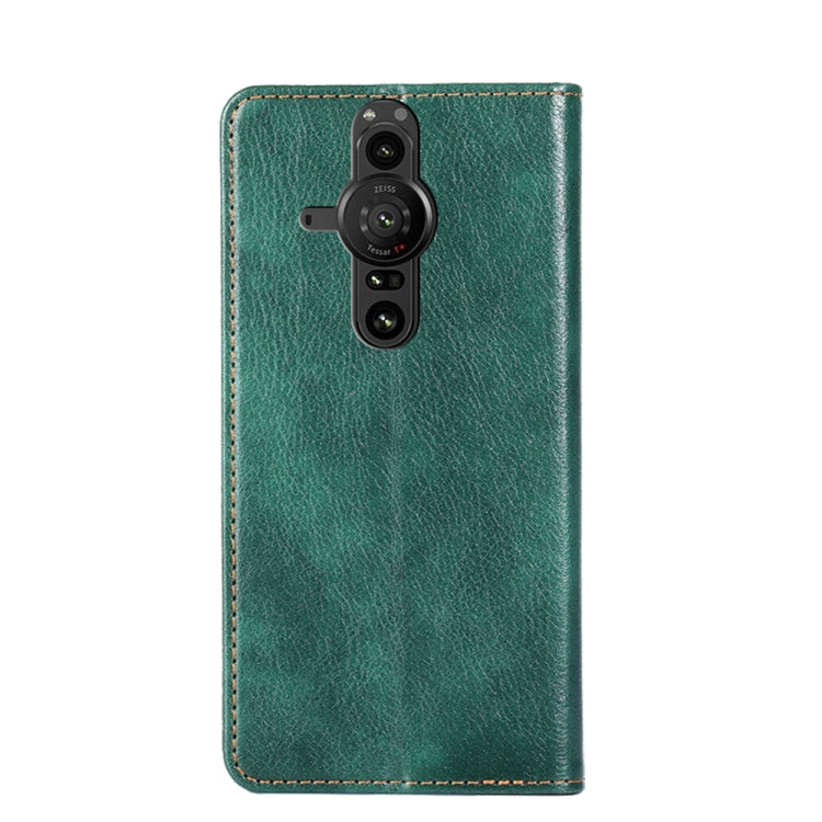 For Sony Xperia Pro-I Gloss Oil Solid Color Magnetic Leather Phone Case