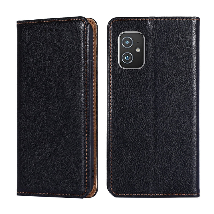 For Asus Zenfone 8 ZS590KS Gloss Oil Solid Color Magnetic Leather Phone Case