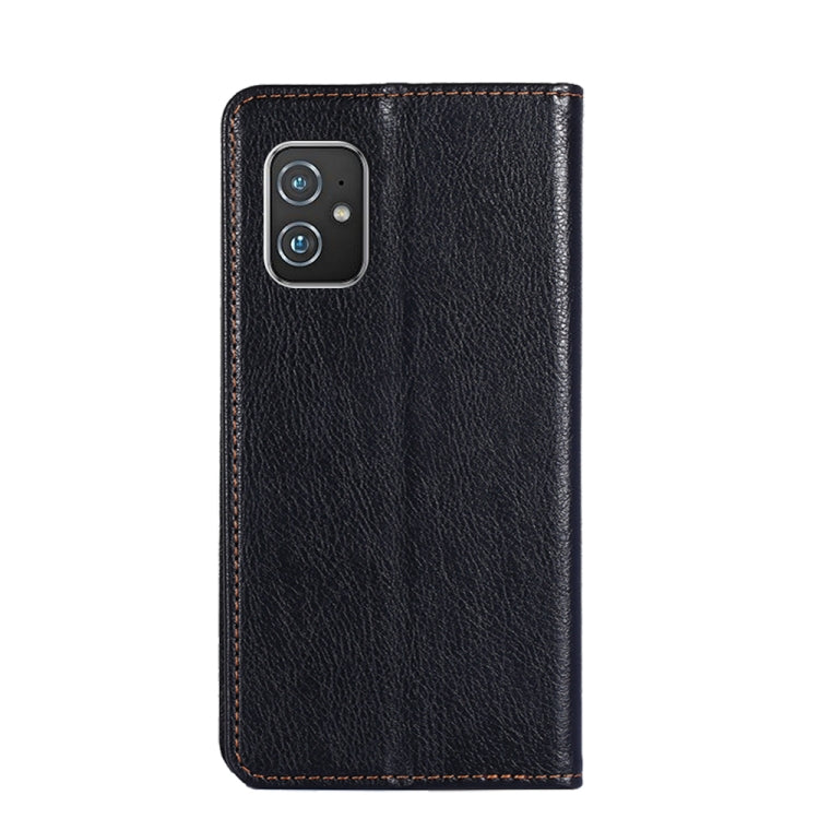For Asus Zenfone 8 ZS590KS Gloss Oil Solid Color Magnetic Leather Phone Case