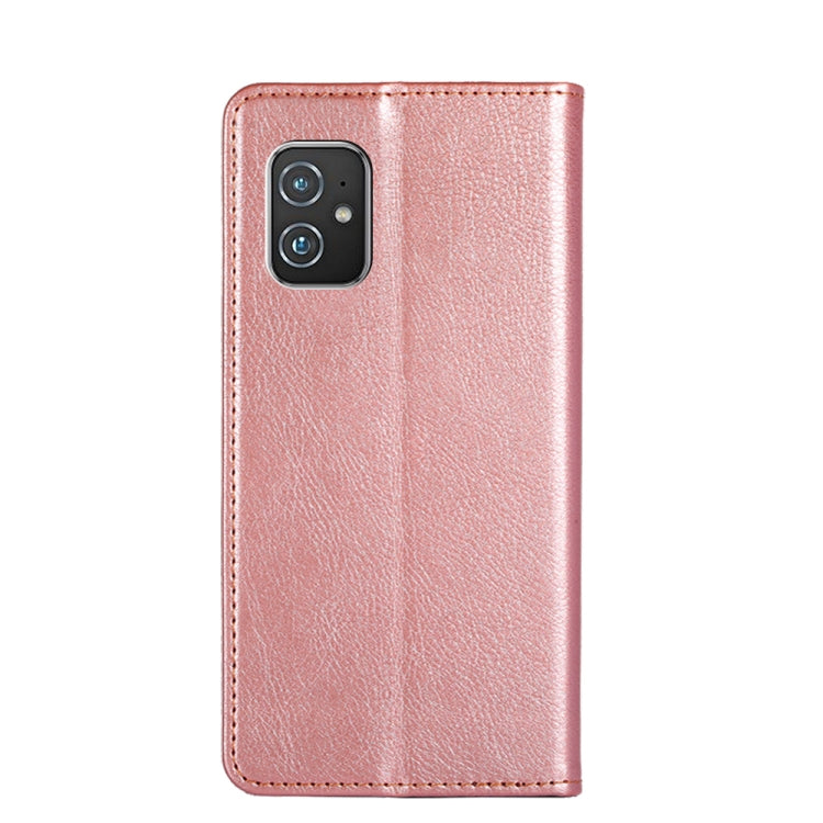 For Asus Zenfone 8 ZS590KS Gloss Oil Solid Color Magnetic Leather Phone Case
