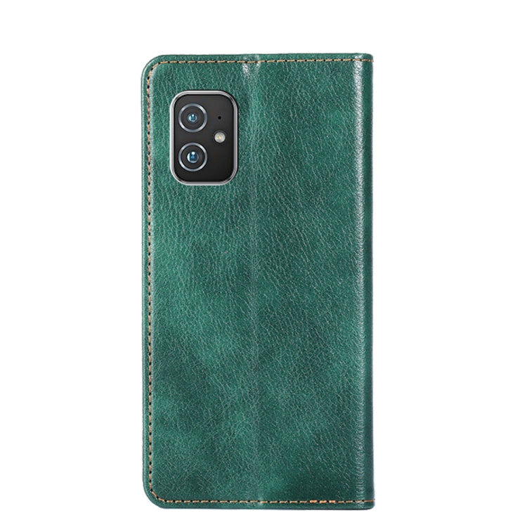 For Asus Zenfone 8 ZS590KS Gloss Oil Solid Color Magnetic Leather Phone Case